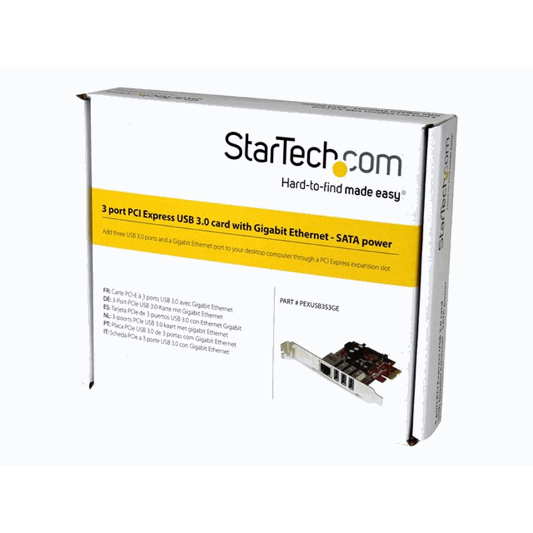 3Pt PCIe USB 3.0 Card + Gigabit Ethernet 3Pt PCIe USB 3.0 Card + Gigabit Ethernet