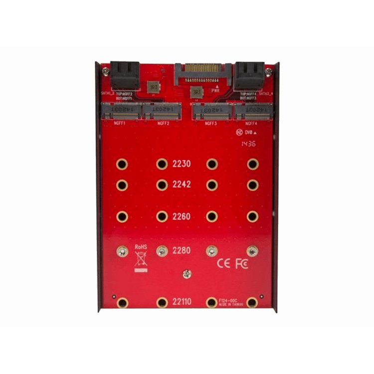 4x M.2 to SATA 3.5in mounting adapter