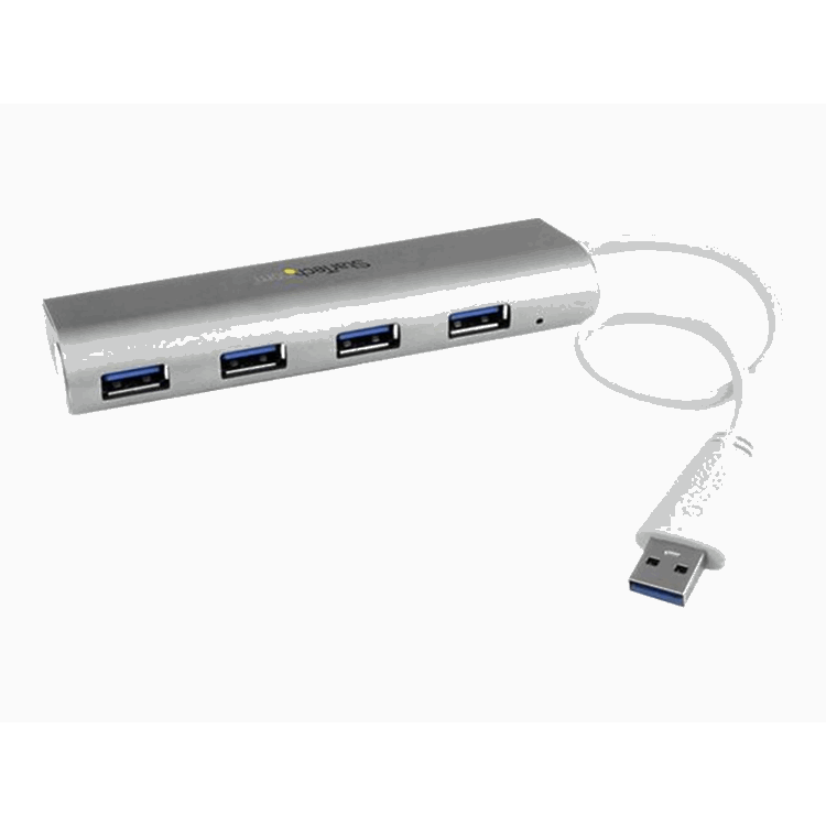 4 Port Portable USB 3.0 Hub - Aluminum