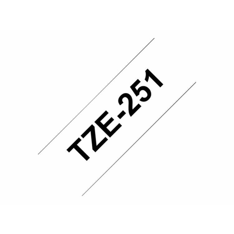 TZe251 24mm x 8m Standard laminated Blac TZe251 24mm x 8m Standard laminated Blac