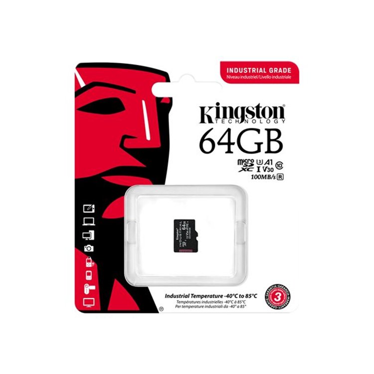 64GB microSDXC Industrial C10 A1 pSLC w/ 64GB microSDXC Industrial C10 A1 pSLC w/