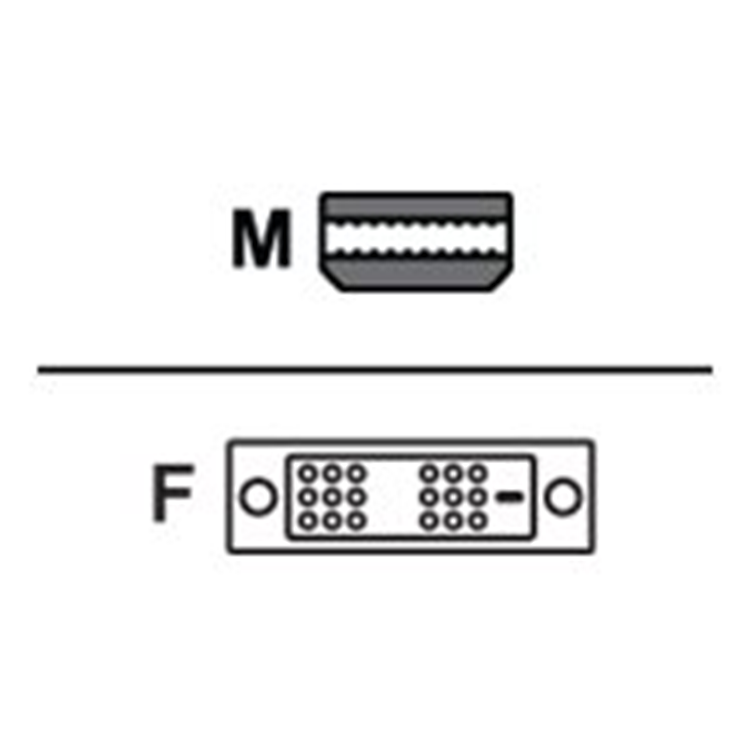 Mini-DisplayPort To Sgl-Link DVI-D