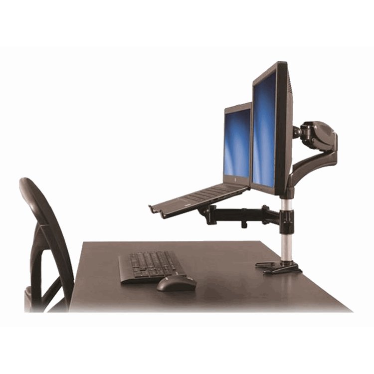 SINGLE-MONITOR ARM WITH LAPTOP STAND