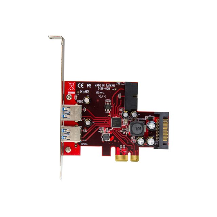 4 Port PCIe USB 3.0 Card - 2 Ext & 2 Int 4 Port PCIe USB 3.0 Card - 2 Ext & 2 Int