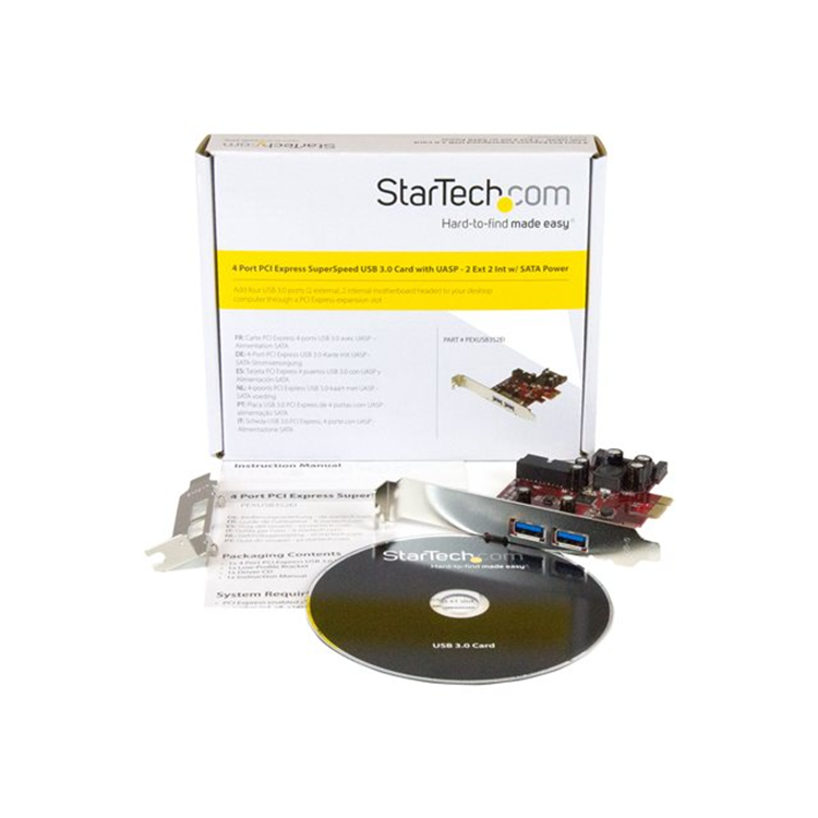 4 Port PCIe USB 3.0 Card - 2 Ext & 2 Int 4 Port PCIe USB 3.0 Card - 2 Ext & 2 Int