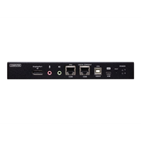 1-Port 4K DisplayPort KVM over IP Switch with Local or Remote Access  Virtual Media  Power/LAN Redun