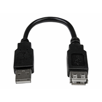 6IN USB 2.0 EXTENSION ADAPTER CABLE - 6IN USB 2.0 EXTENSION ADAPTER CABLE -