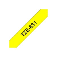 TZ-631 12mm - black on yellow - laminated (8m) TZ-631 12mm - black on yellow - laminated (8m)