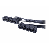 APC DATA DISTR CABLE, CAT6 UTP CMR 6XRJ-45 BLACK, 7FT (2.1M) APC DATA DISTR CABLE, CAT6 UTP CMR 6XRJ-45 BLACK, 7FT (2.1M)
