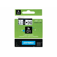 Tape/12mmx7m black white Type D1 Tape/12mmx7m black white Type D1