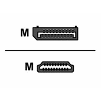 Ak3988 dp male - hdmi a male 1.00m. Eenh. 1 stk Ak3988 dp male - hdmi a male 1.00m. Eenh. 1 stk
