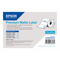 Prem Matte Lbl Die-cut Roll 102mm x 51mm