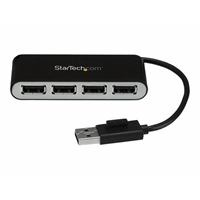 4 Port Portable USB 2.0 Hub with Cable