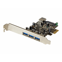 4 Port PCI Express USB 3.0 Card - 3 + 1 4 Port PCI Express USB 3.0 Card - 3 + 1