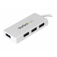 Portable Mini USB 3.0 Hub - White Portable Mini USB 3.0 Hub - White