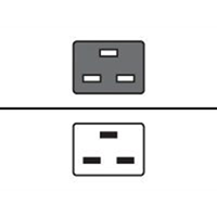 HPE C19/C20 WW 16A 2m 6pc Blk Lckng PC