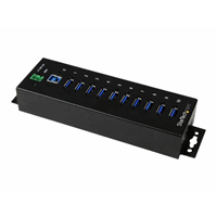 10 Port Industrial USB 3.0 Hub - Metal