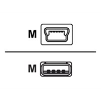 PC-USB cable (with strain relief) - Equivalent to QL USB cable AT17010-1