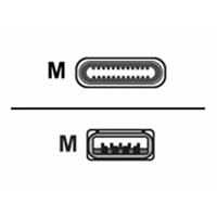 USB 3 Type Angled C to A 1.15m
